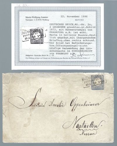 DR Mi 20 EF, Groschenmarke im Kreuzergebiet, Befund Sommer BPP