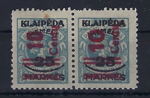Memel, Mi 230 II/II ** Typenpaar, FA Huymans BPP