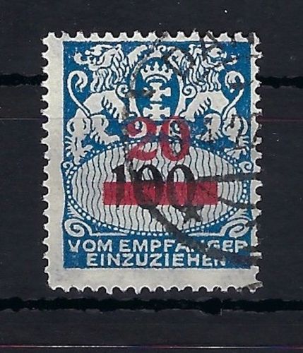 Danzig Portomarken, Mi 42 I °, gepr. Kniep BPP, ME 130€