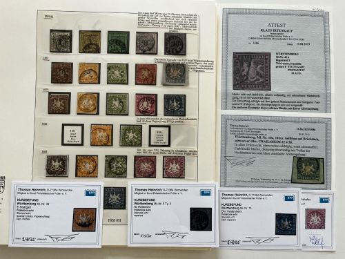Württemberg, Sammlung ca. 1851-1920, meist gestempelt, ME ca. 20.000€