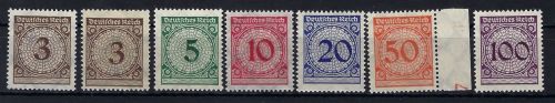 DR Mi 338-343 **, mit 338 b gepr. Peschl, ME 185€