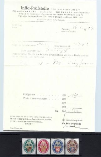 DR Nothilfe, Mi 398-401 **, 400-401 gep. Peschl BPP, Luxus Qualität