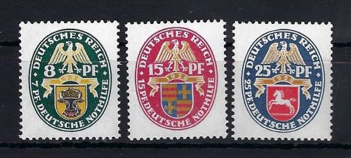 DR Nothilfe, Mi 426-428 X **, ME 260€