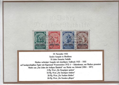 DR Nothilfe 1933, Block 2 °, FFA 2025 Schlegel BPP, ME 10.000€