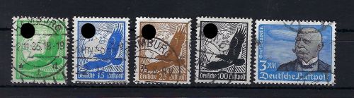 DR Steinadler Y Riffelung: Mi 529, 531, 533, 537, 539 je °, ME 661€