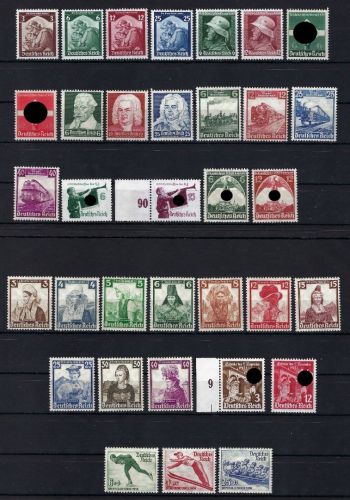 DR Jahrgang 1935 ohne 576-579 und Block 3, sonst komplett **, ME 666€