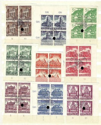 DR Mi 751-759 VB ° Briefstücke, teils Eckränder, dabei 758 mit FN 1