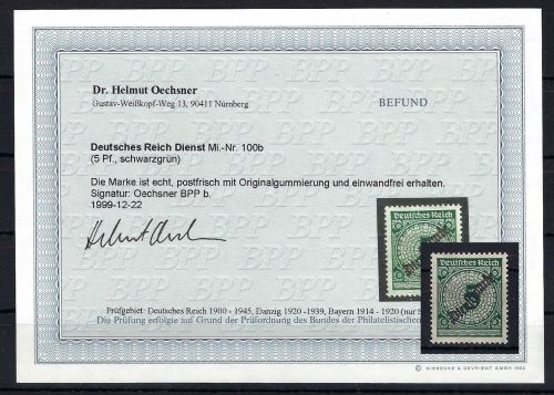DR Dienst Mi 100 b ** einwandfrei, Befund Dr. Oechsner BPP, ME 350€