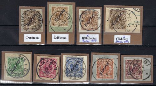 Kamerun Mi 1 a, b, c, d - 6 ° auf Luxus Briefstücke, ME 507€