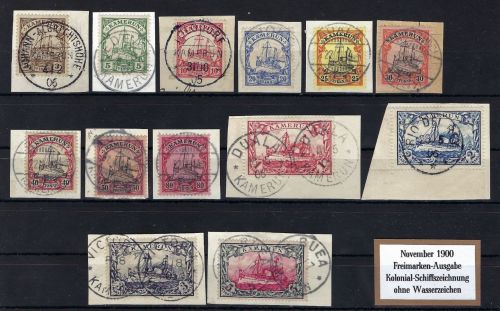 Kamerun Mi 7 - 19 je auf Briefstück, ME 950€