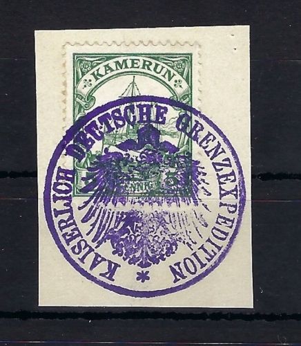 Kamerun Mi 20 Briefstück gest. "Kaiserliche Deutsche Grenzexpedition"