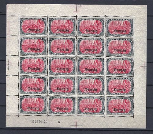 Danzig Mi 15 B ** KLB. mit Pl. N. und HAN, ME 410€