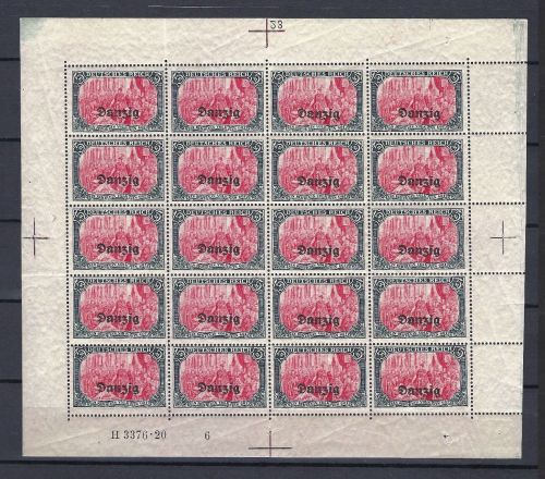 Danzig Mi 15 B ** KLB. mit Pl. N. und HAN, ME 410€