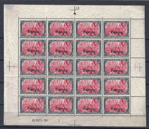 Danzig Mi 15 B ** KLB. mit Pl. N. und HAN, ME 410€