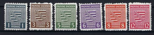 Provinz Sachsen Mi 66-71 XA **, alles Marken BPP geprüft
