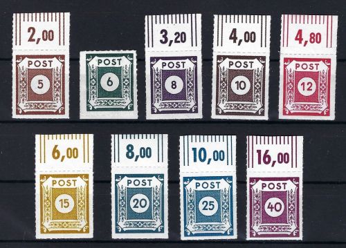 Ost Sachsen Mi 42-50 G **/* (43 *, Rest **), alles BPP geprüft