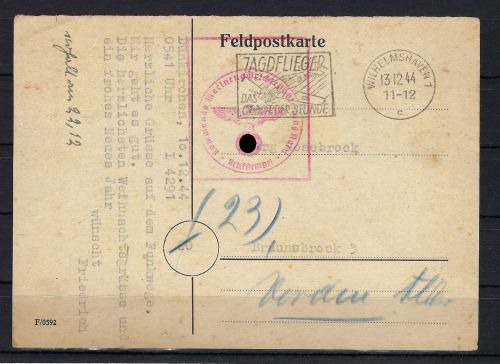 Funkmitteilung Festung Dünkirchen 1944,Oberkommando der Kriegsmarine