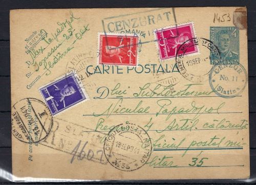 Rumänien im 2. WK, Feldpostkarte/Zensur, 6. Gebirgsjäger-Div., Ukraine