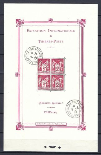 Frankreich Block 1 ° mit Attest Diena , ME 1.400€