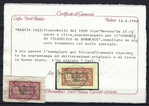 FrankreichMi 152 ° Luxus Briefstück, mit Attest Diena , ME 450€