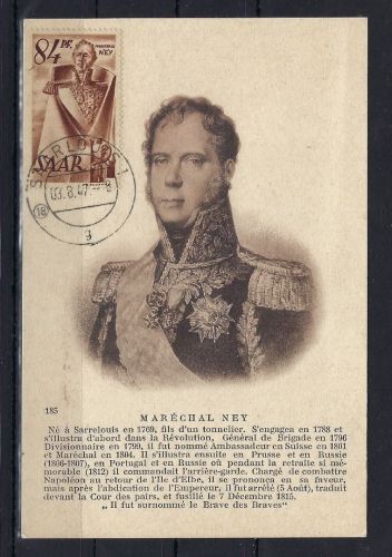 Saar / Saarland Mi 225 Maximumkarte