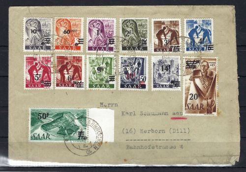 Saar / Saarland Mi 226-238 Satzbrief