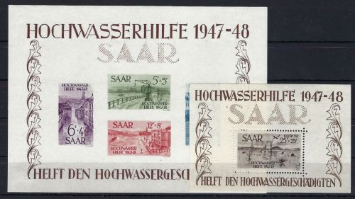 Saar / Saarland Block 1-2 * ungebraucht mit Falzrest