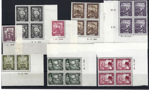 Saar / Saarland Min 272-278, 282 ** mit Druckdatum, ME 275€
