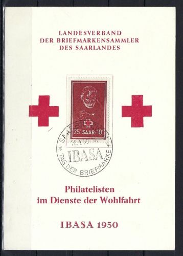 Saar / Saarland Mi 292 FDC-Karte einwandfrei, ME 140€