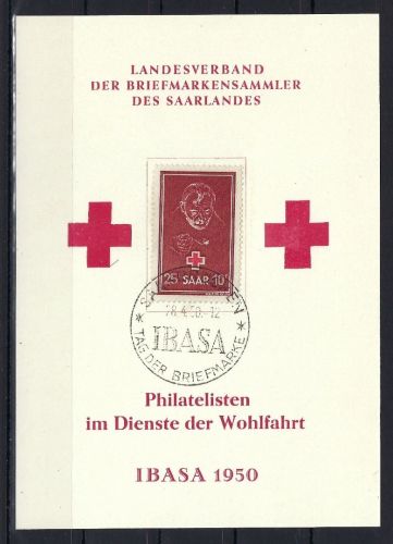 Saar / Saarland Mi 292 FDC-Karte einwandfrei, ME 140€