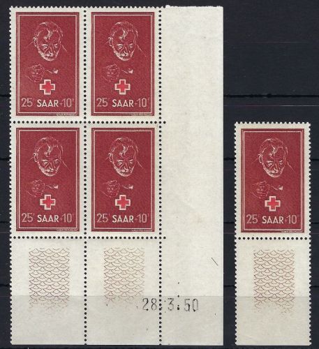 Saar / Saarland Mi 292 Br + UR ** und einwandfrei