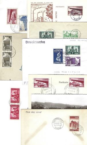 Saar / Saarland Konvolut FDC´s aus Mi 319-337, ME 2.300€