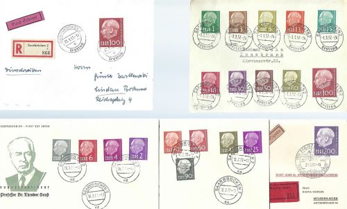 Saar / Saarland Mi 380-399 auf 4 FDC´s, ME 600€