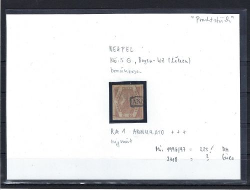 Altitalien / Neapel, Mi 5 ° vollrandig, signiert