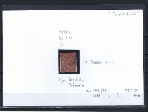 Altitalien / Parma, Mi 8 ° signiert