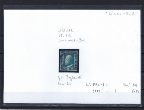 Altitalien / Sizilien, Mi 3 ° gepr. Reybaudi