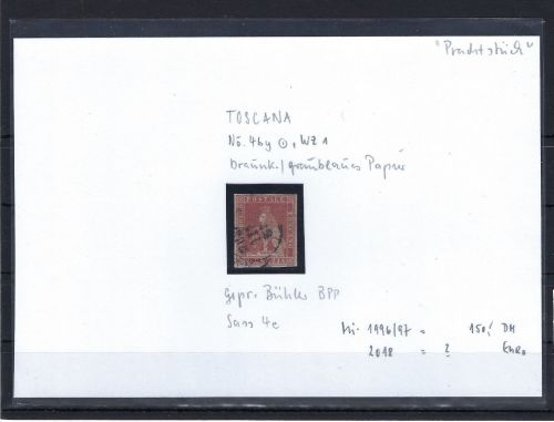 Altitalien / Toskana, Mi 4 by ° (WZ 1), gepr. Bühler BPP