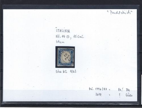 Italien Mi 14 vollrandig ideal gestempelt Varzo