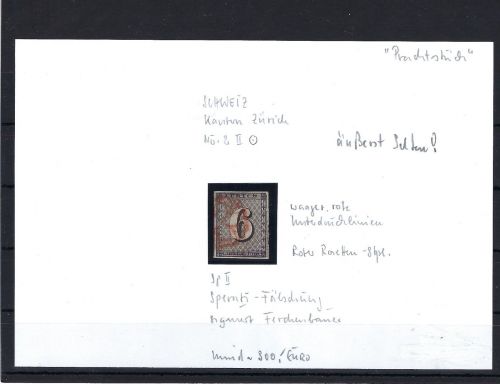 Schweiz Mi 2 II ° "Sperati Fälschung"