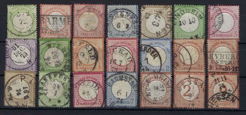 DR Brustschilde, gestempelte Zusammenstellung aus Mi 2 - 30, ME 2.720