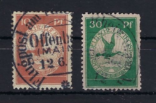 DR Flugpost 1912, Mi II-III °, ME 200€