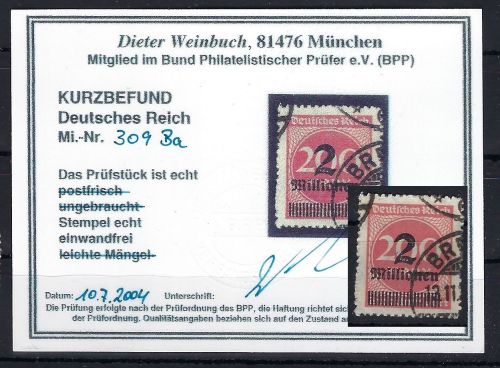 DR Mi 309 Ba ° mit KB Weinbuch BPP, ME 200