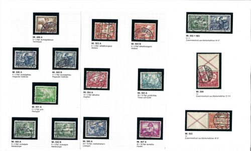 DR Wagner, Mi 499-407 A plus Zusammendrucke, aus Spezial Sammlung