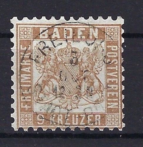 P) Baden Mi 20 ba° ideal gestempelt