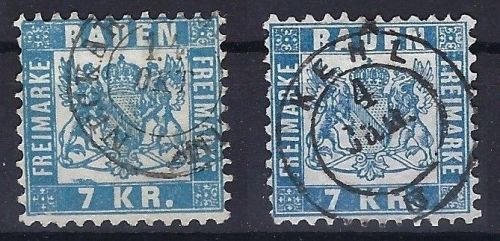 P) Baden Mi 25 a / b °