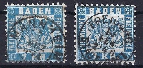 P) Baden Mi 25 a / b °