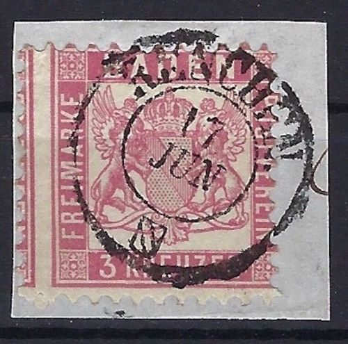 P) Baden Ortsstempel K2 Renchen auf Mi 18 ∆