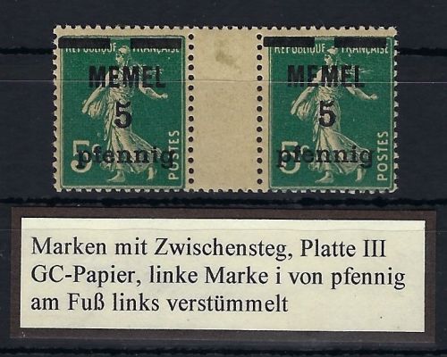 P) Memel Mi 18 c ZW **