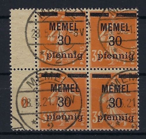 P) Memel Mi 21x ° GC Papier, 4er-Block ungefaltet