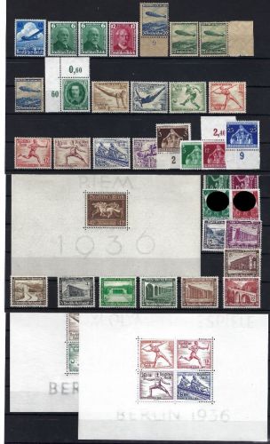 DR kompletter Jahrgang 1936 **, inkl. Mi 606-607 Y, ME 770€